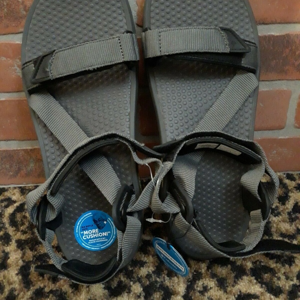 Columbia Adjustable Strap Gray Sandals Mens Shoes 13 Fluid Frame Antimicrobien - Picture 6 of 8